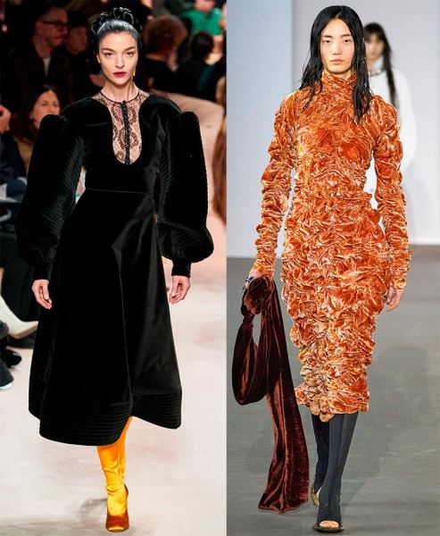 Модные бархатные платья: новинки осень-зима